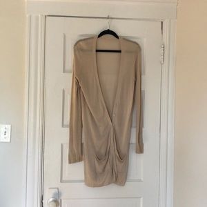 Known long cream cardigan